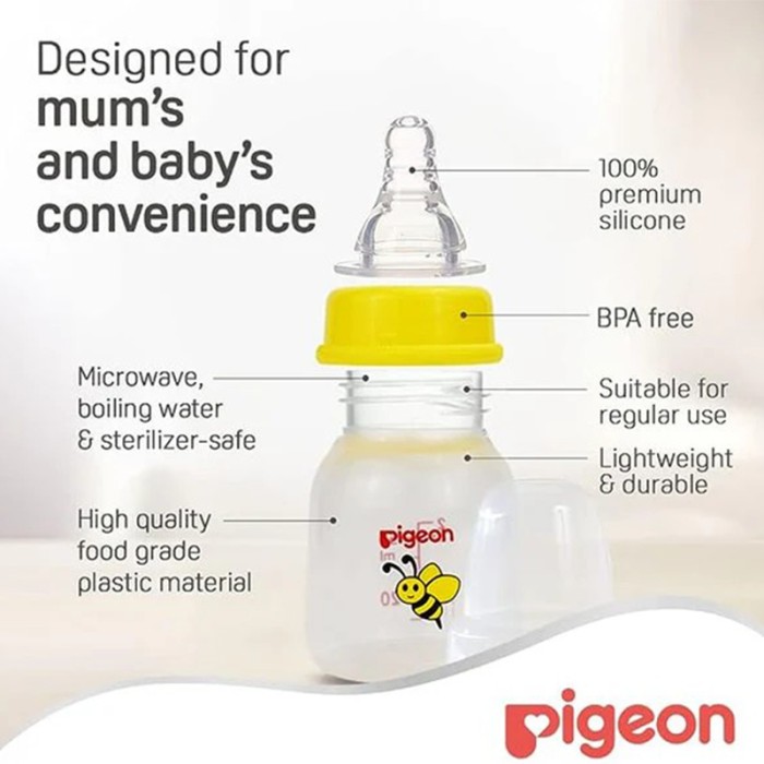 Pigeon Decorated Plastic Bottle Bee 50ml Animals