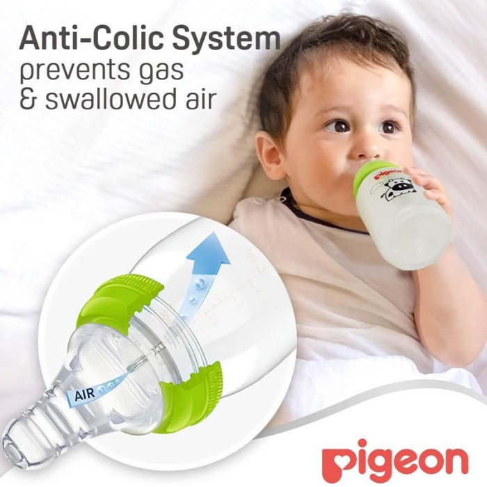 Pigeon Decorated Plastic Cow Bottle 120ml Animals