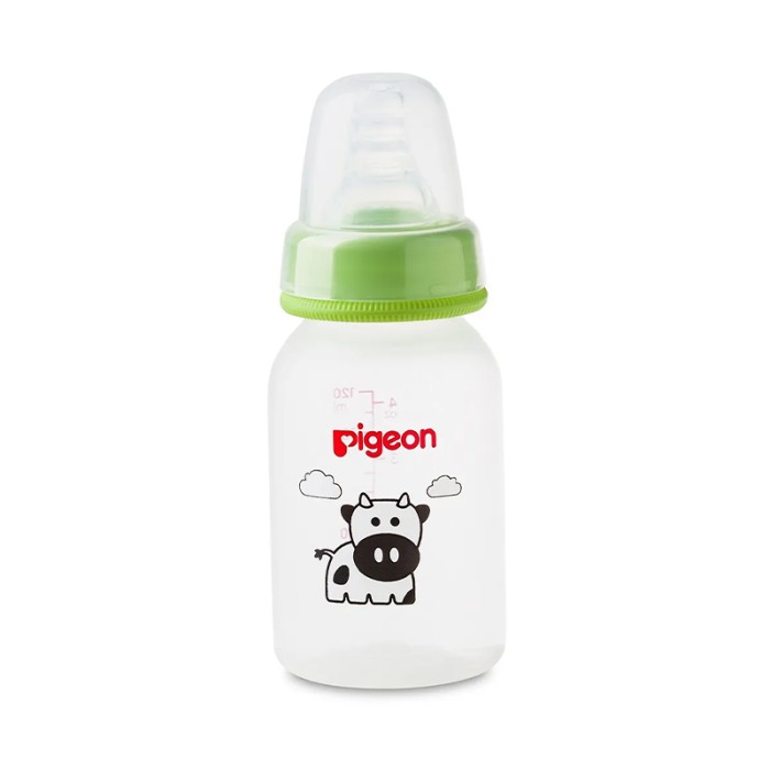 Pigeon Decorated Plastic Cow Bottle 120ml Animals