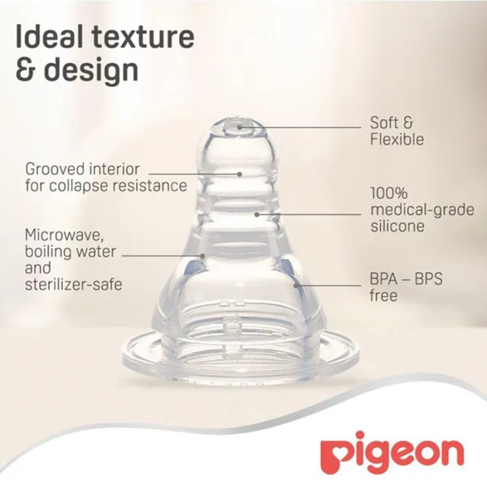 Pigeon Flexible Nipple S 2Pcs Blister