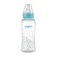 Pigeon Flexible Streamline Plastic Blue Bottle Decorated 250ml