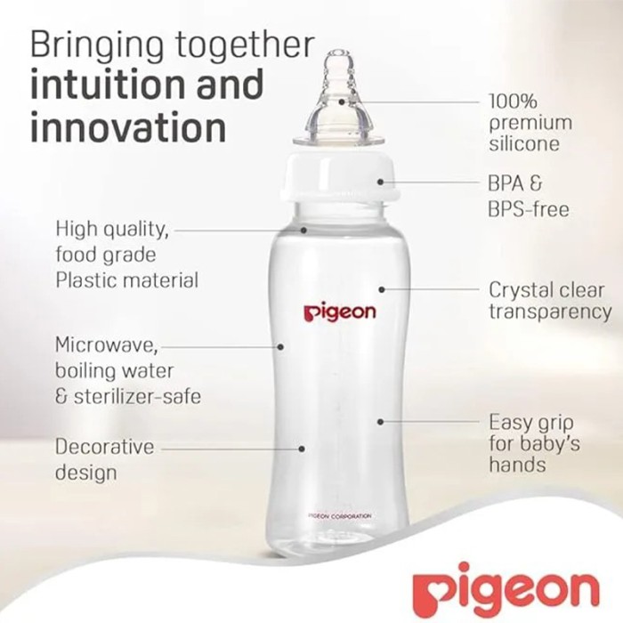 Pigeon Flexible Streamline Plastic Bottle 250ml