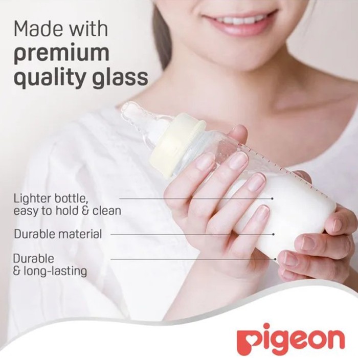 Pigeon Glass Feeding Bottle K 4 120ml Transparent Cap