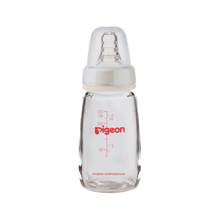 Pigeon Glass Feeding Bottle K 4 120ml Transparent Cap