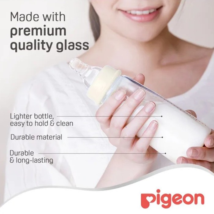 Pigeon Glass Feeding Bottle K 6 200ml Transparent Cap
