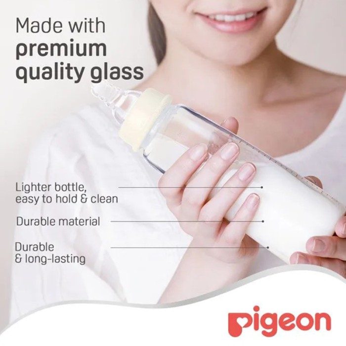 Pigeon Glass Feeding Bottle K 8 240ml Transparent Cap