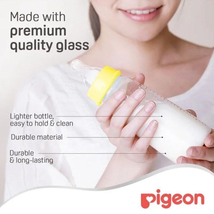 Pigeon Glass Feeding Yellow Bottle K 6 200ml