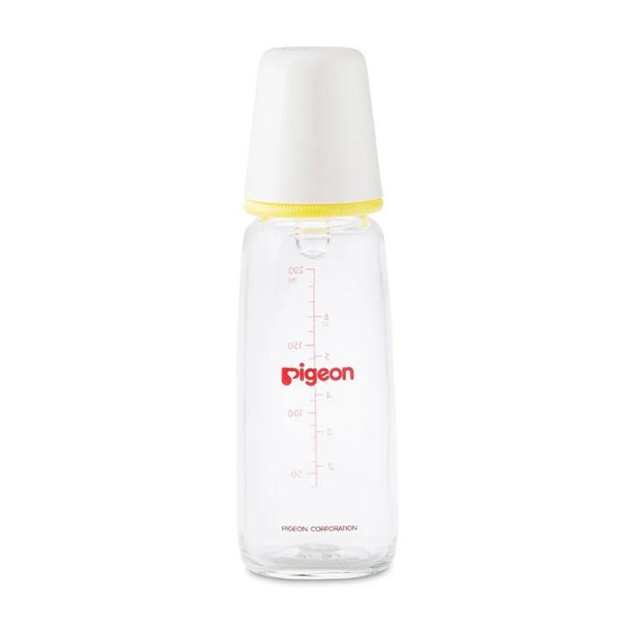 Pigeon Glass Feeding Yellow Bottle K 6 200ml