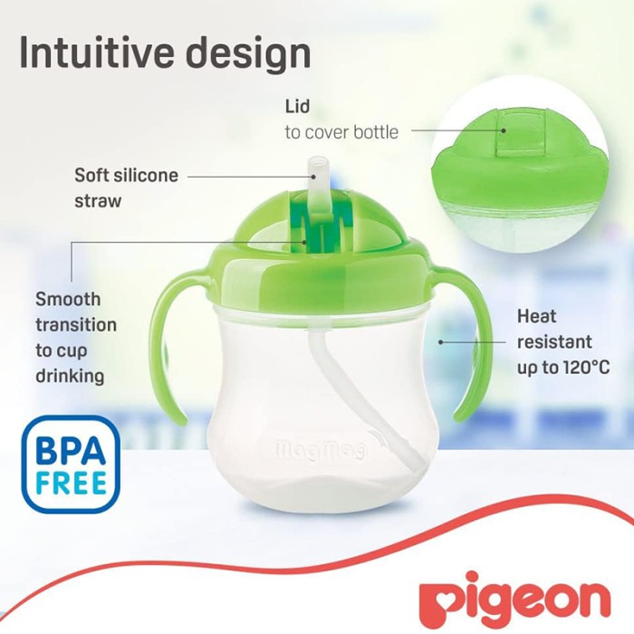 Pigeon Mag Mag Straw Cup Green