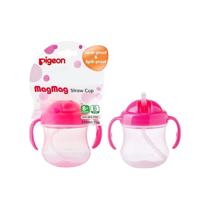 Pigeon Mag Mag Straw Cup Pink 26166
