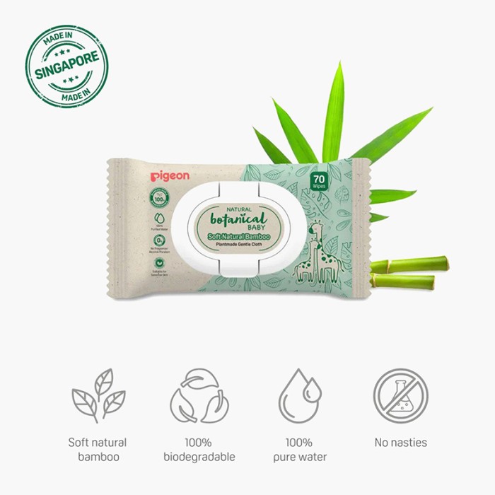 Pigeon Natural Botanical Baby Wipes 70 Sheets