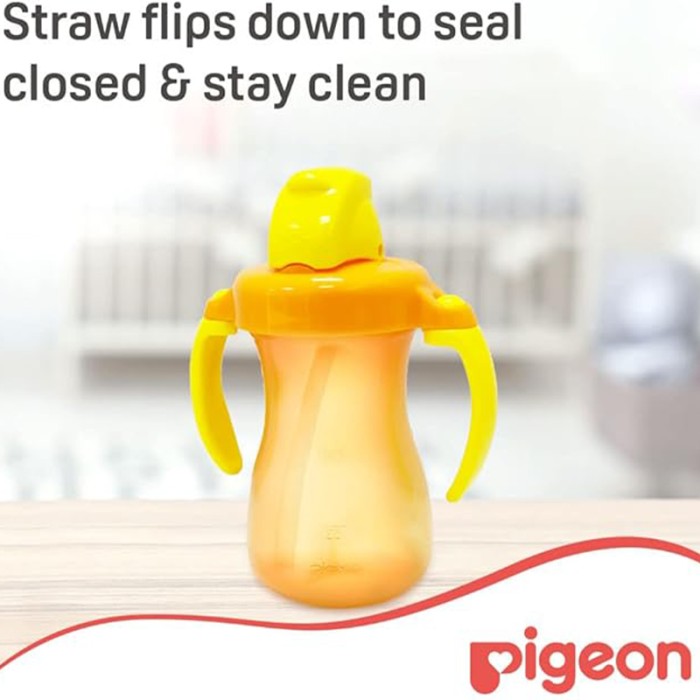 Pigeon Petite Straw Bottle orange Hanging Type 150ml