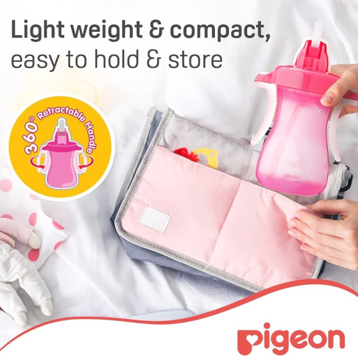 Pigeon Petite Straw Bottle Pink Hanging Type 150ml