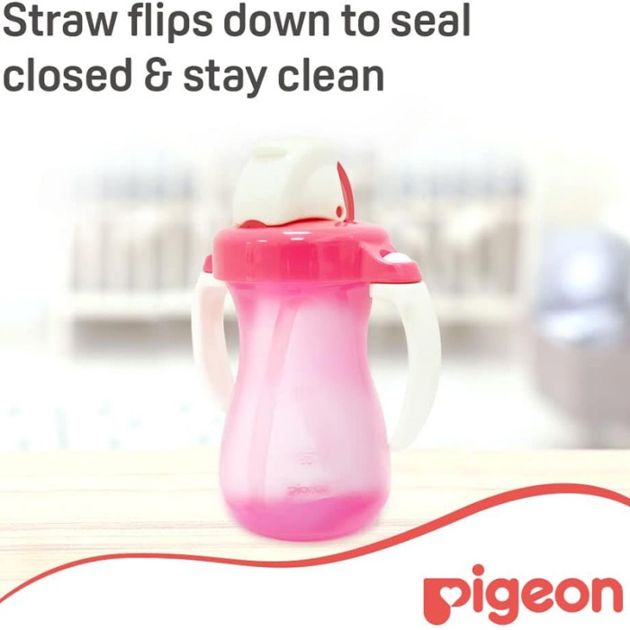Pigeon Petite Straw Bottle Pink Hanging Type 150ml