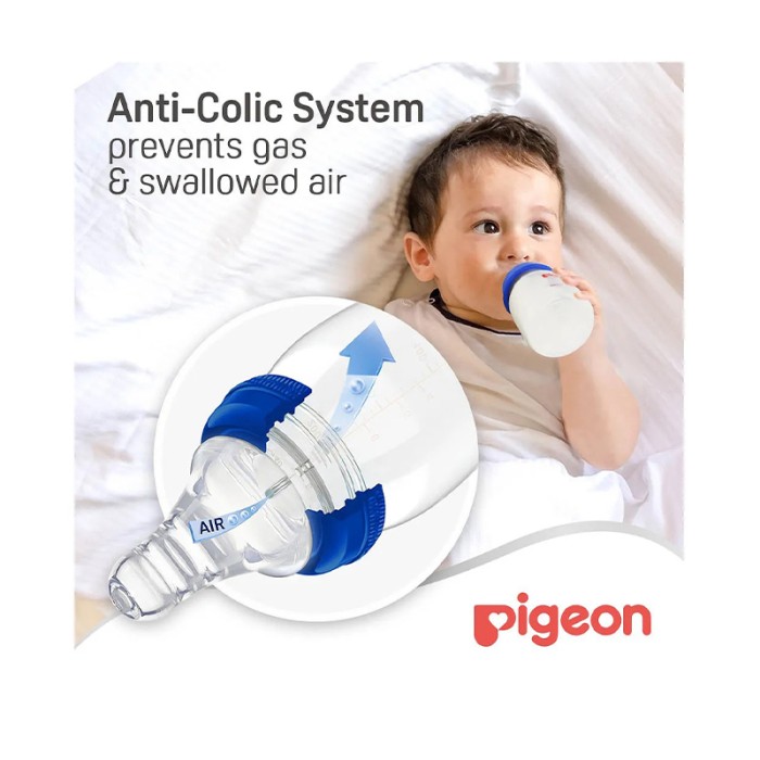 Pigeon Plastic Feeding Blue Bottle 50ml Transparent Cap
