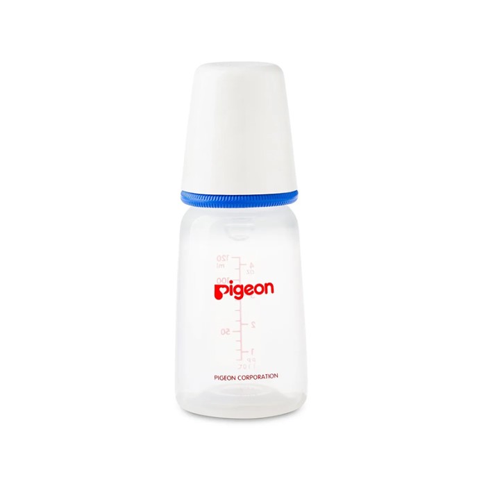 Pigeon Plastic Feeding Blue Bottle KP 4 120ml White Cap