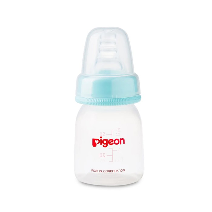 Pigeon Plastic Feeding Pale Blue Bottle 50ml Transparent Cap