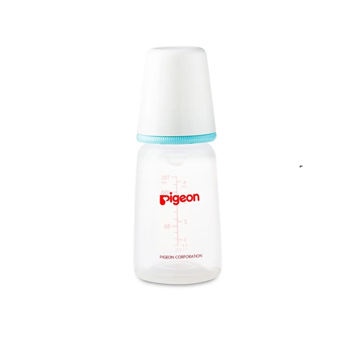 Pigeon Plastic Feeding Pale Blue Bottle KP 4 120ml White Cap