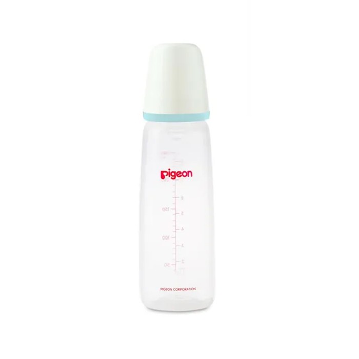 Pigeon Plastic Feeding Pale Blue Bottle KP 8 240ml White Cap