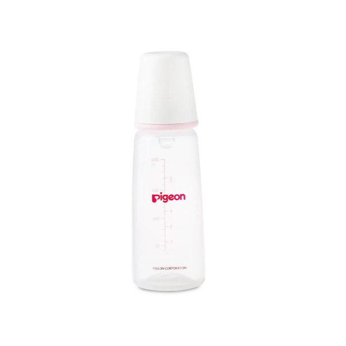 Pigeon Plastic Feeding Pink Bottle KP 6 200ml White Cap