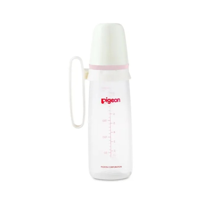 Pigeon Plastic Feeding Pink Bottle With Handle 240ml