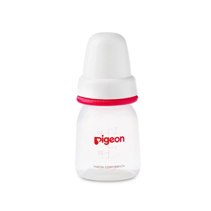 Pigeon Plastic Feeding Red Bottle 50ml White Cap