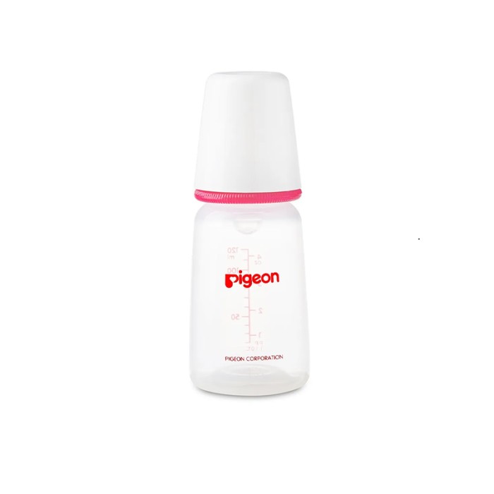 Pigeon Plastic Feeding Red Bottle KP 4 120ml White Cap