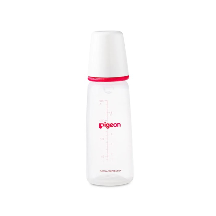 Pigeon Plastic Feeding Red Bottle KP 6 200ml White Cap