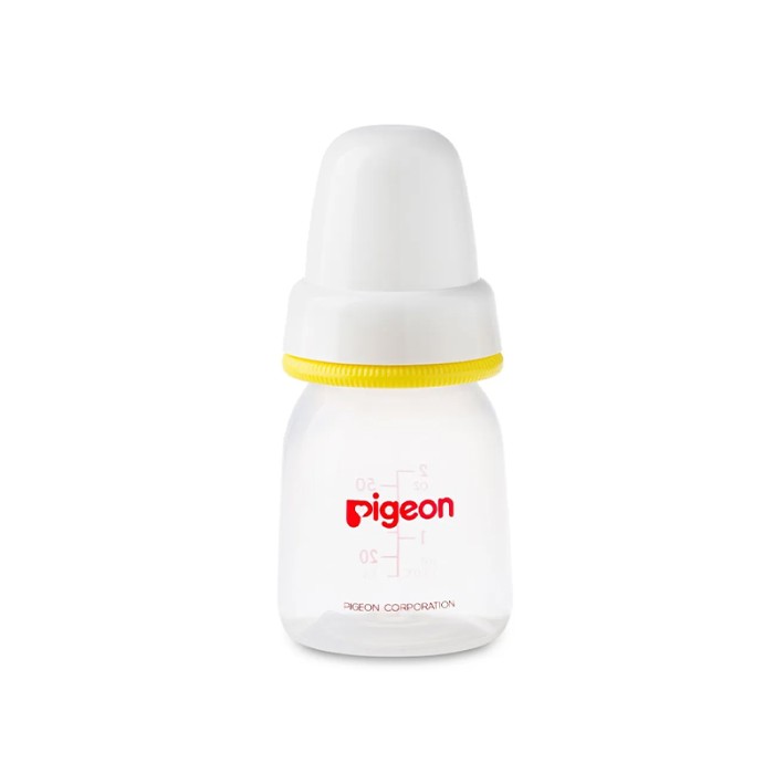 Pigeon Plastic Feeding Yellow Bottle 50ml White Cap