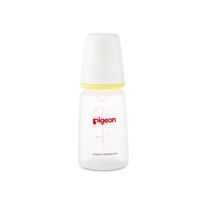 Pigeon Plastic Feeding Yellow Bottle KP 4 120ml White Cap