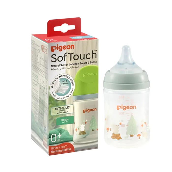 Pigeon Softtouch WN Decorated Rabbit Plastic Bottle 160ml