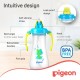 Pigeon Tall Straw Bottle Blue