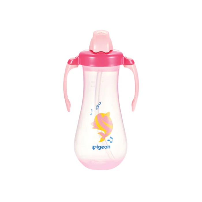 Pigeon Tall Straw Bottle Pink