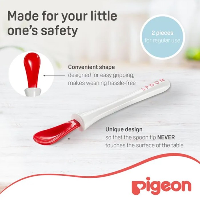 Pigeon Weaning Spoon Set 2pcs Stage 1