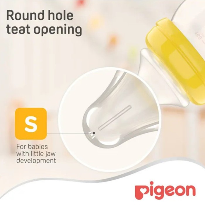 Pigeon Wide Neck Peristaltic Plus Nipple S 2Pc Blister