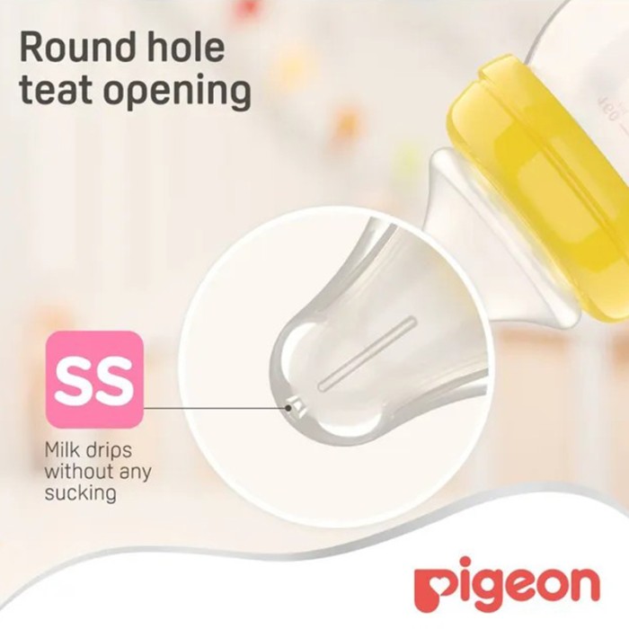 Pigeon Wide Neck Peristaltic Plus Nipple SS 1Pc Blister