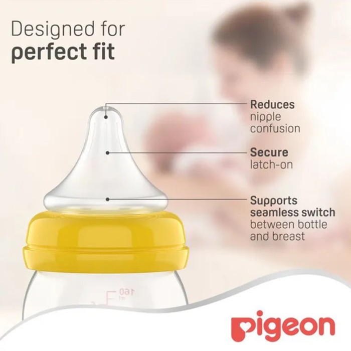 Pigeon Wide Neck Peristaltic Plus Nipple SS 1Pc Blister