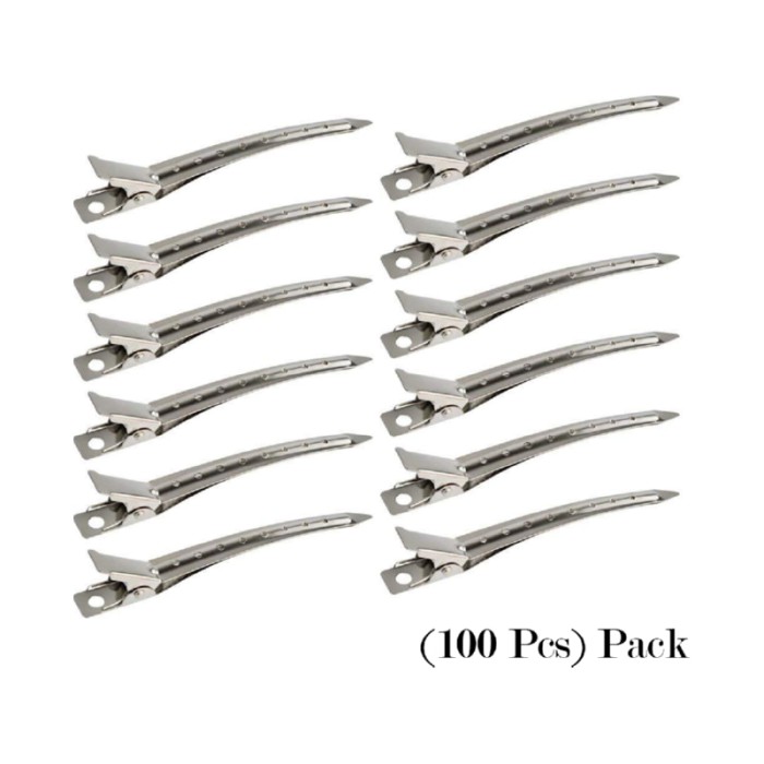 Pilot Metal / Aluminium Hair Clips 7 Holes 9cm 100 Pcs Pack
