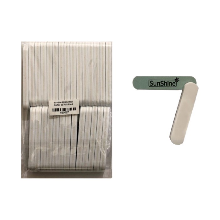 Pilot Mini Nail Buffer Q14-M - Green White 30 Pcs
