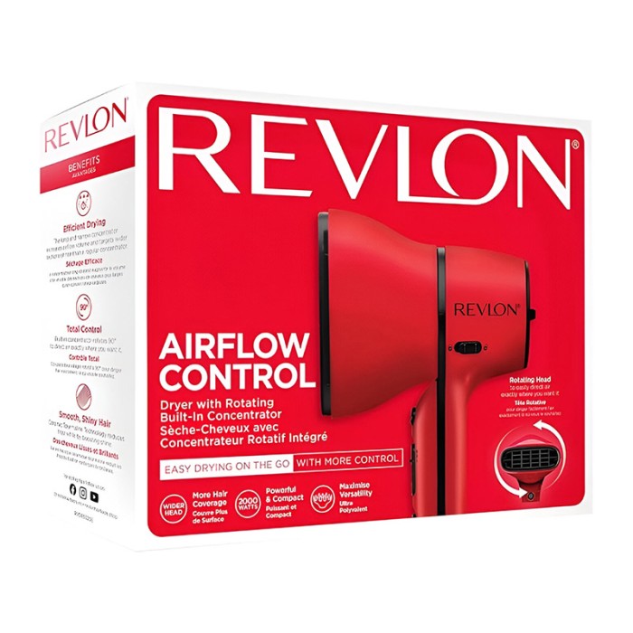 Revlon Airflow Control Dryer with Rotating Built In Concentrator 2000 Watts