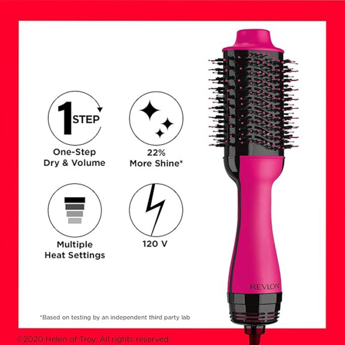 Revlon One Step Hair Dryer & Volumizer 1100 Watts Pink