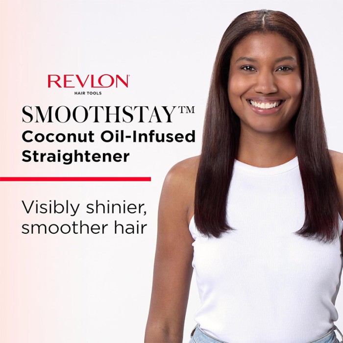 Revlon Smoothstay Coconut Oil Infused Hair Straightener Black