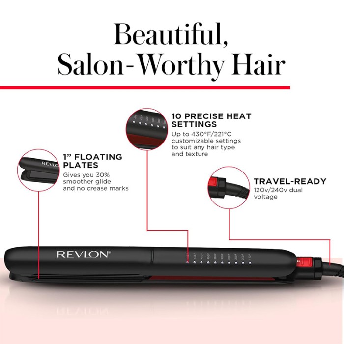 Revlon Smoothstay Coconut Oil Infused Hair Straightener Black