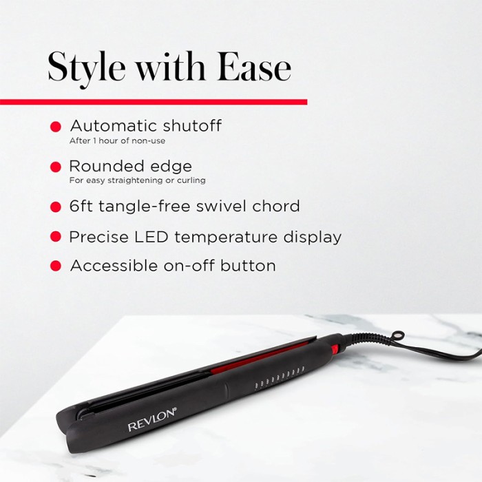 Revlon Smoothstay Coconut Oil Infused Hair Straightener Black