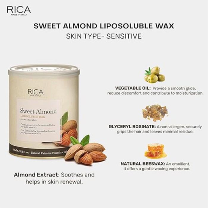 Rica Cosmetics Almond Liposoluble Wax 800ml