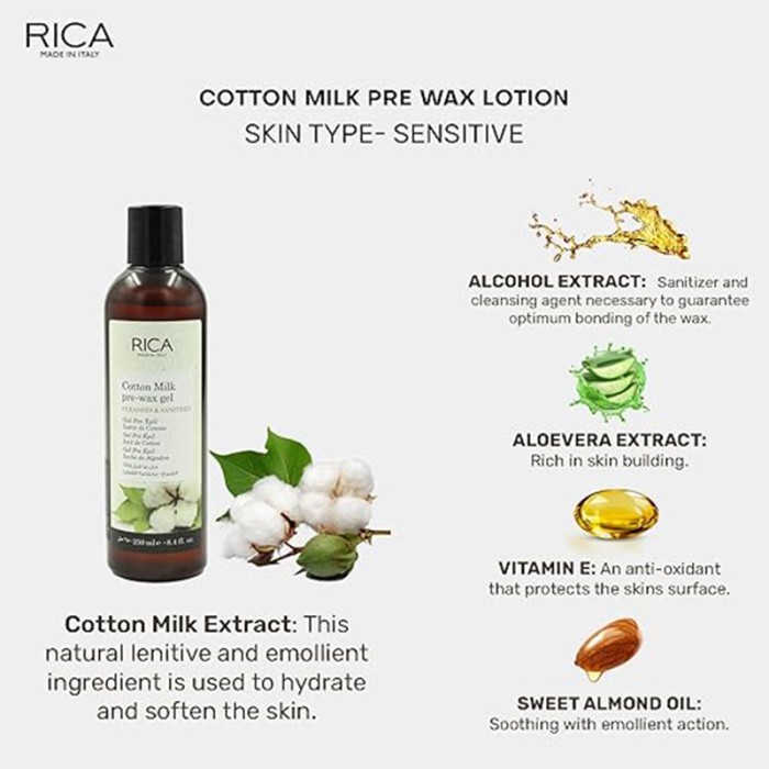 Rica Cosmetics Cotton Milk Pre Wax Gel 250ml