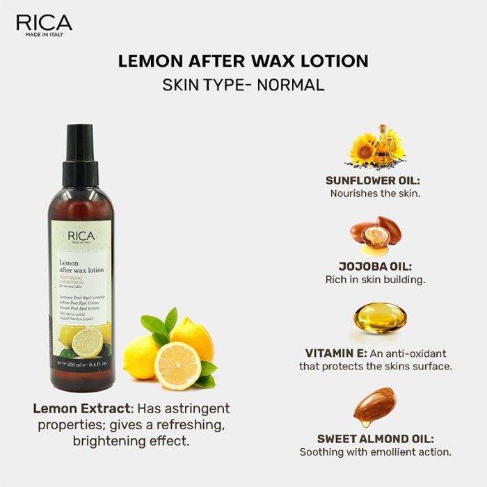 Rica Cosmetics Lemon After Wax Lotion 250ml