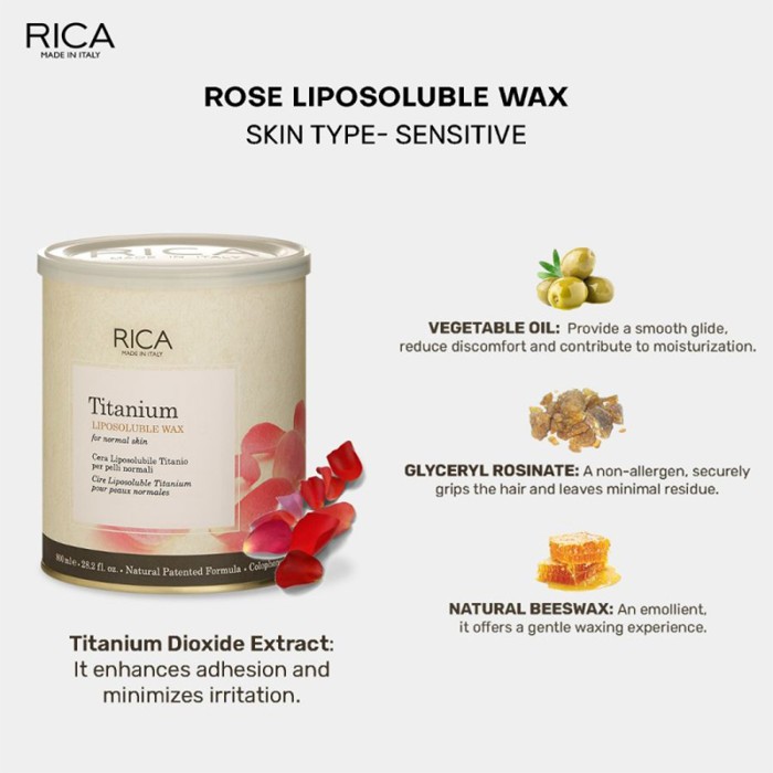 Rica Cosmetics Titanium Liposoluble Wax 800ml