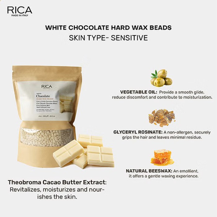 Rica Cosmetics White Chocolate Hard Wax Beads 800gm