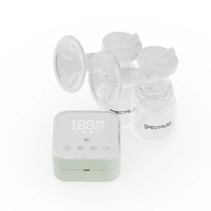 SPECTRUM Electric Rechargeable Breast Pump Double Bottle White